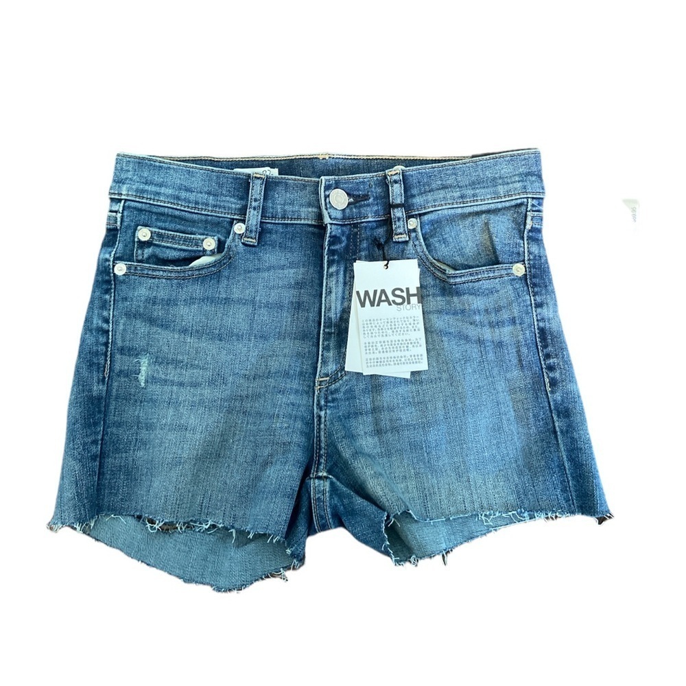 GAP Slim Straight Mid Rise Cut Off Denim Shorts Size 27 NWT